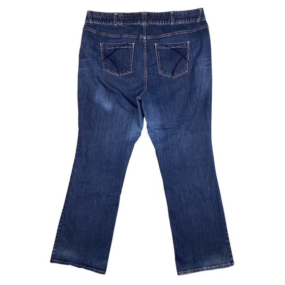 Lane Bryant Straight Leg Jeans Dark Wash Tummy Control Tall Womens Size 24 Plus - Picture 2 of 9